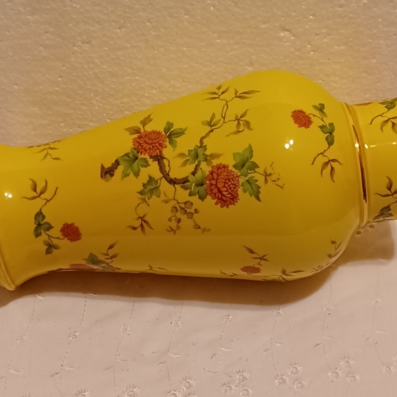 HYALYN Pottery Vase #823 Made in Hickory, NC Floral Chinoserie Style - Picture 5 of 14